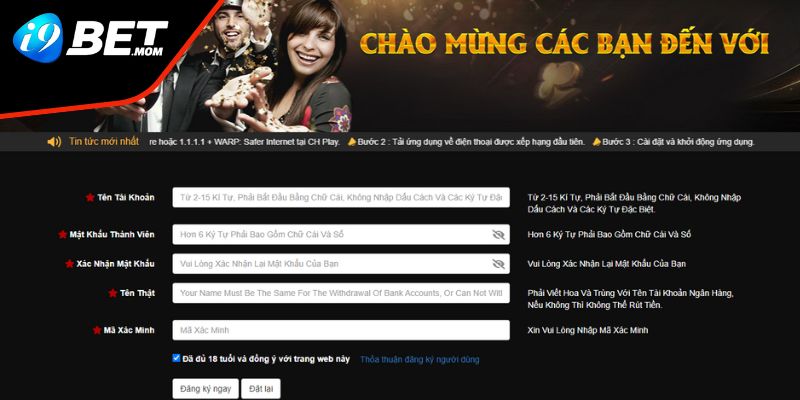 Hướng dẫn cách đăng ký i9BET chi tiết cho người mới