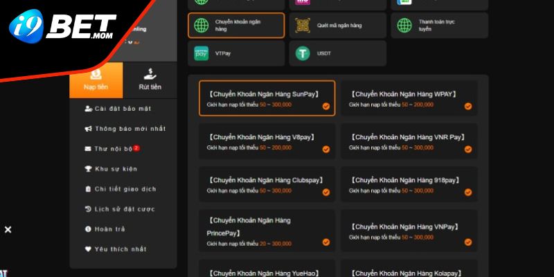 Nạp tiền i9BET